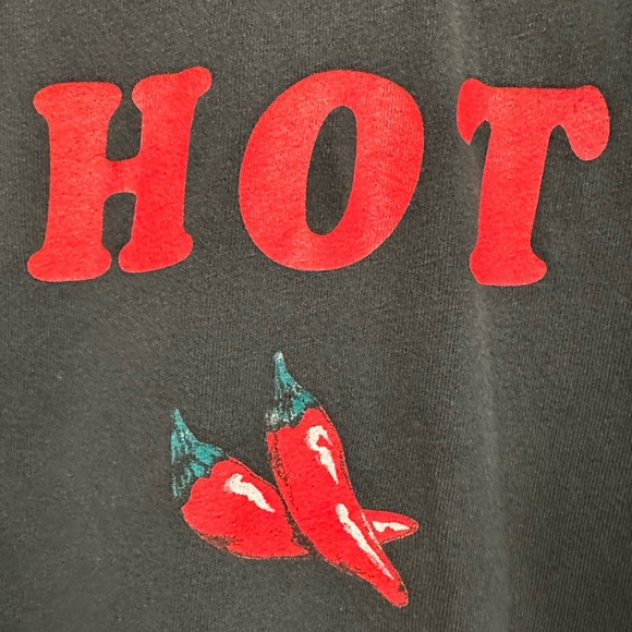 Rare Retro Wildfox Charcoal Gray “HOT” Sweater Large - Picture 3 of 4